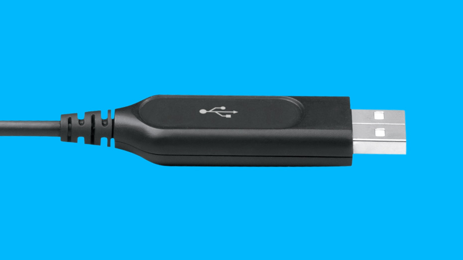 Logitech H390 USB Headset, USB-A connector